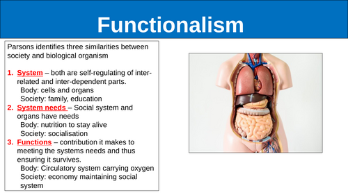 A Level Sociology: Functionalism