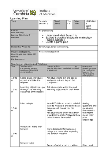 Introduction to Scratch - Lesson 1 Year 7/8