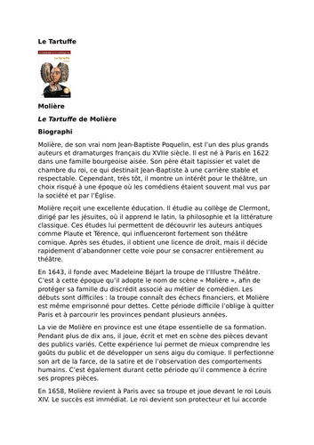 Molière – Author Biography