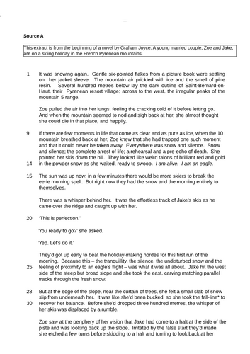 Language Paper 1 for 2026 The Silent Land