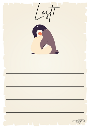 Lost and Found Penguin Poster
