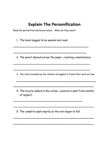 Explain the personification