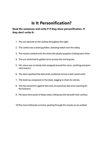 Is it personification or not?