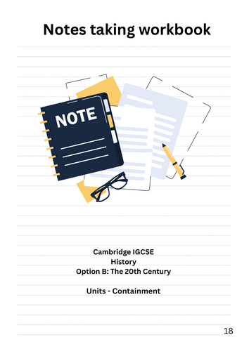 IGCSE history note taking guides/workbooks