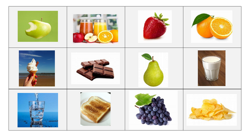 Welsh bingo based on foods