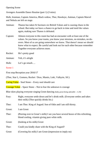 Yr 6 leavers production - Avengers