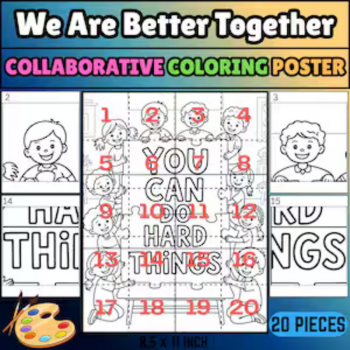 Growth Mindset Collaborative Poster: Back to School Team Activity