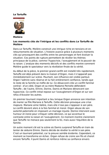 Le Tartuffe by Molière – Key Moments of the Plot and Conflicts