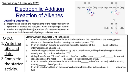 R3.4 Electrophilic Addition Reactions of Alkenes, HL (IBDP Chemistry)