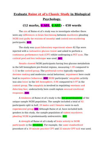 4. Classic Study - Raine et al 1997