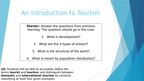 KS3 Tourism Unit