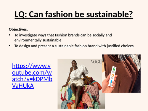 Design a Sustainable Fashion Brand