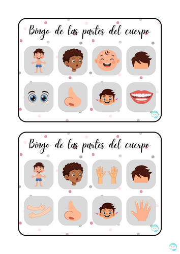 Las partes del cuerpo – Flashcards & Bingo (ELE / Spanish for Children)