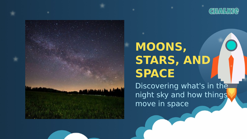 Moon, stars and Space