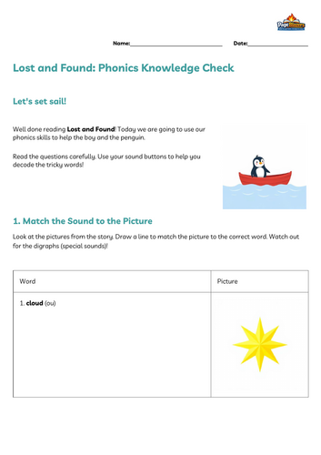 Lost and Found: Phonics activities