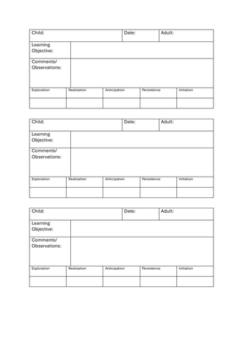 Journal Record template