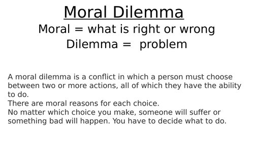 Moral Dilemmas