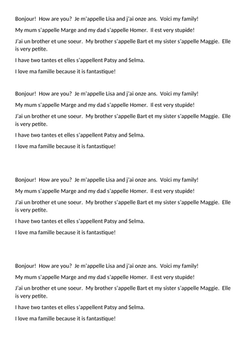 Family tangled translation - Simpsons - French