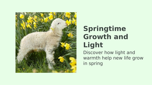 Science: Weather and Seasonal changes unit: Lesson 5 Springtime growth and light