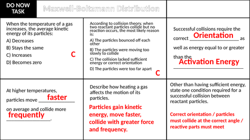 AQA Chem: Maxwell–Boltzmann (L2 Yr12)