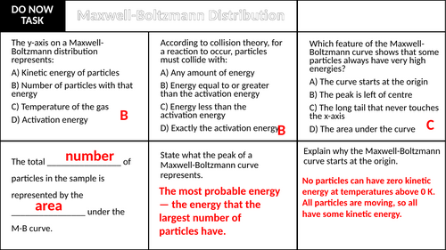 AQA AS Chem: Kinetics - Maxwell Boltzmann L3