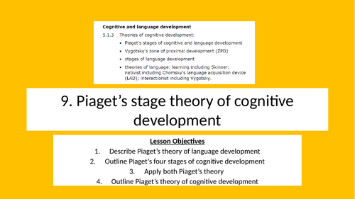 9. Piaget's theory of cognitive development | Teaching Resources