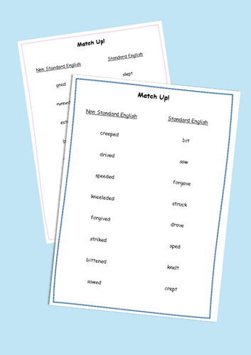 Standard English - Matching Non standard English with Standard Enlgish