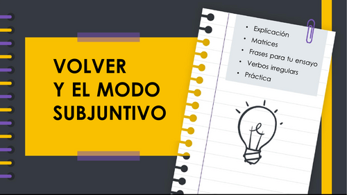 Volver and the Subjunctive