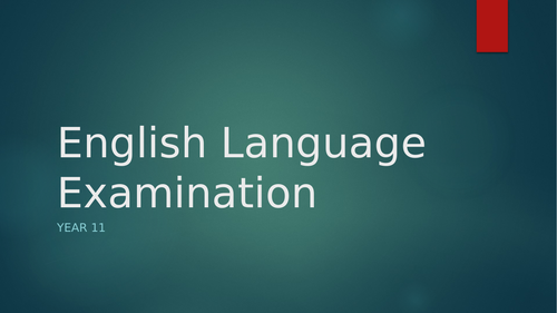 Year 11 IGCSE Pearson Edexcel English Language Mock Examination Preparation