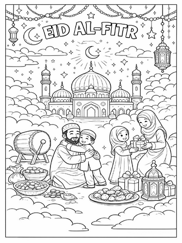 Eid al-Fitr coloring picture