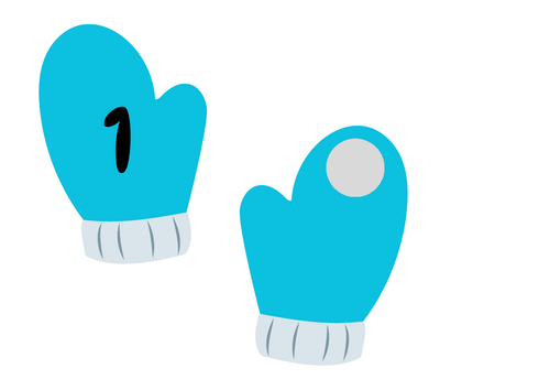 Numbers 1-10 matching mittens