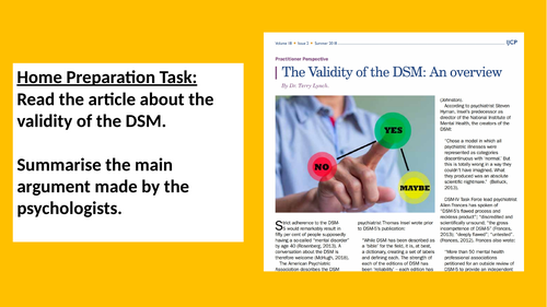 4.2 Debates in Diagnosis - Validity