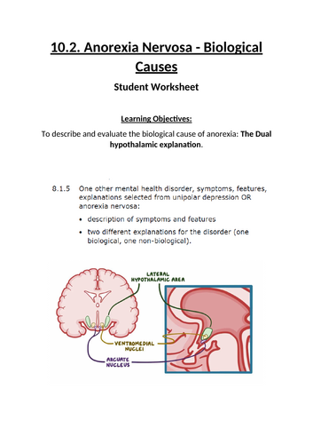 2. Anorexia - Biological explanation