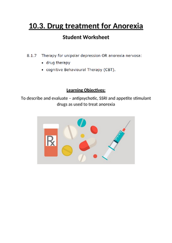 3. Anorexia - Drug therapy