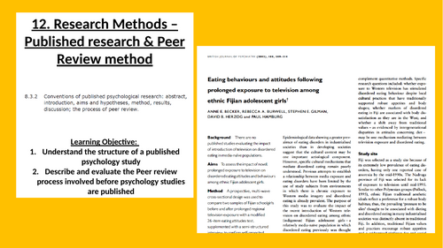 12. Research Methods - Published research