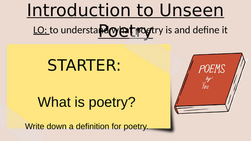 KS3 Unseen Poetry