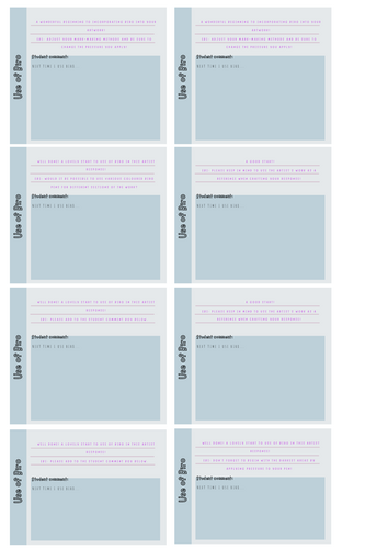 Use of Biro in Art Feedback