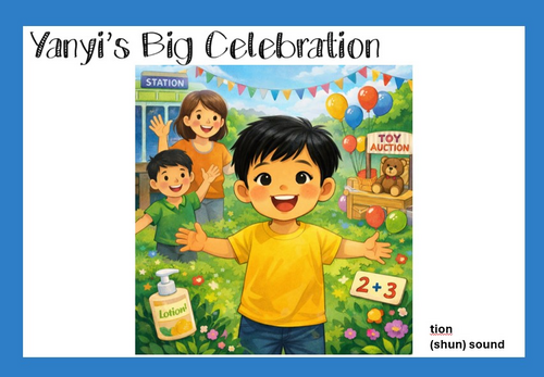 Phonics Reading tion sound words. Story, supporting images, questions and activities.