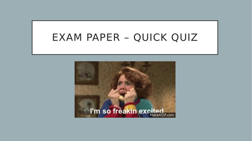 National 5 English Exam: RUAE and Set Text Papers Quiz