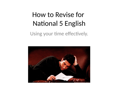 How to Revise for National 5 English