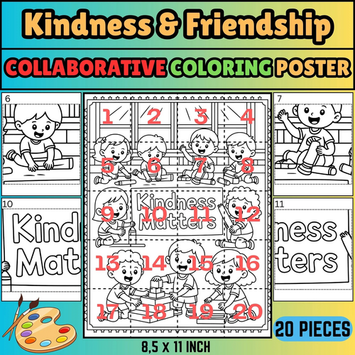Growth Mindset Collaborative Coloring Poster: Classroom Team Activity