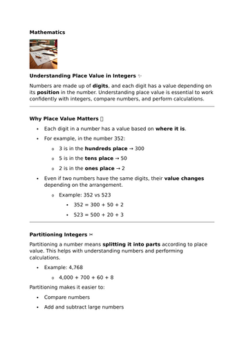 Understanding Place Value in Integers