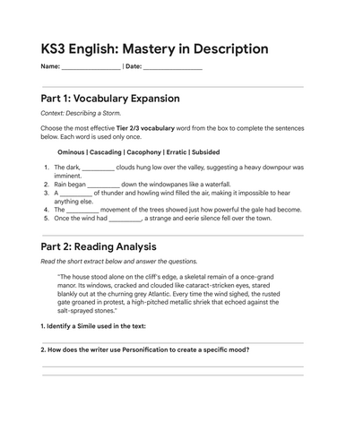 KS3 English Mastery: Vocabulary, Reading & Writing