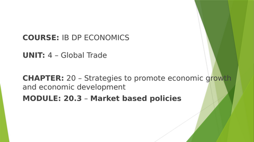 IBDP Economics   20.3 Market-based policies