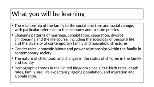 Introduction to Families