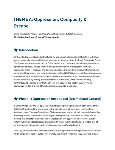 Theme - Small Things Like These / Shawshank Redemption / A Doll's House