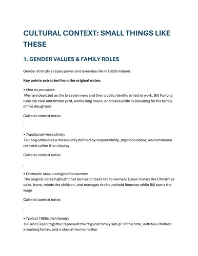 Small Things Like These - Cultural Context