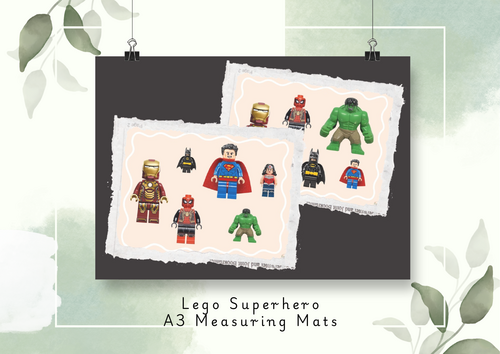 LEGO Superhero Measuring Mats – A3