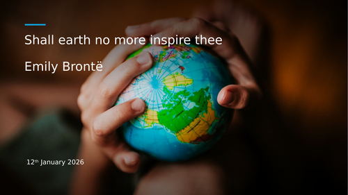 Shall Earth Inspire Thee No More - Lesson