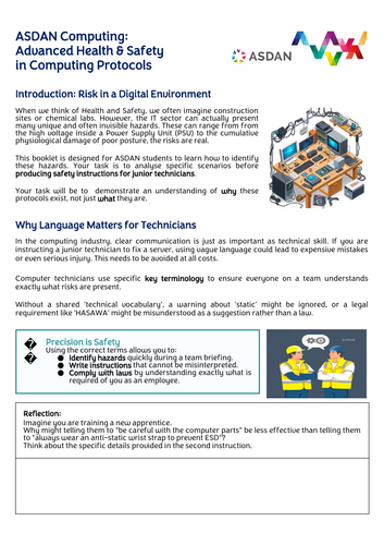 ASDAN Computing - Health and Safety in Computing - Three Routine Jobs - A1